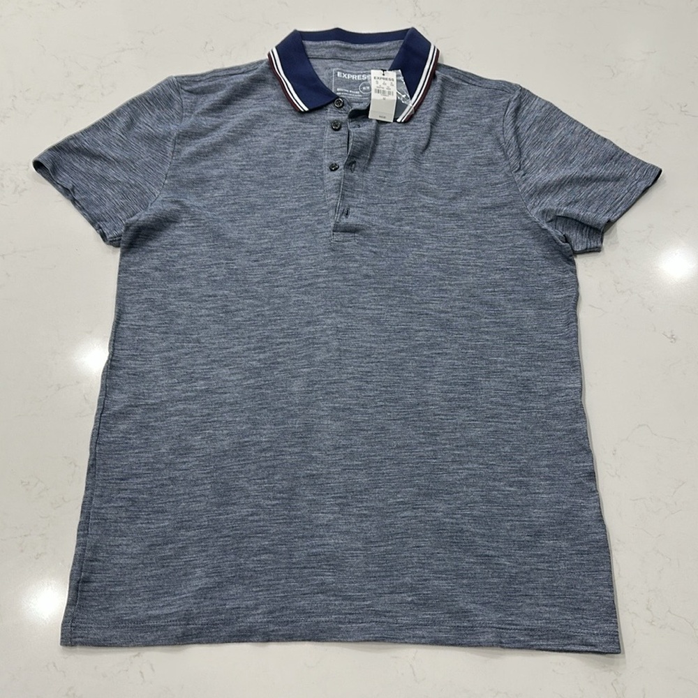 Express Men’s Blue Polo Shirt Slim Fit